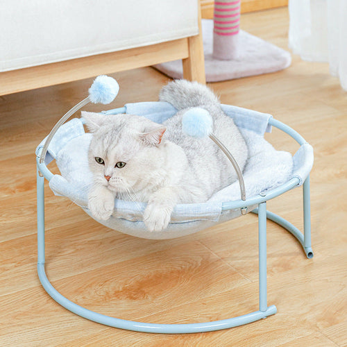Cat Bed House Pet Kitten Hammock Mattress Blue
