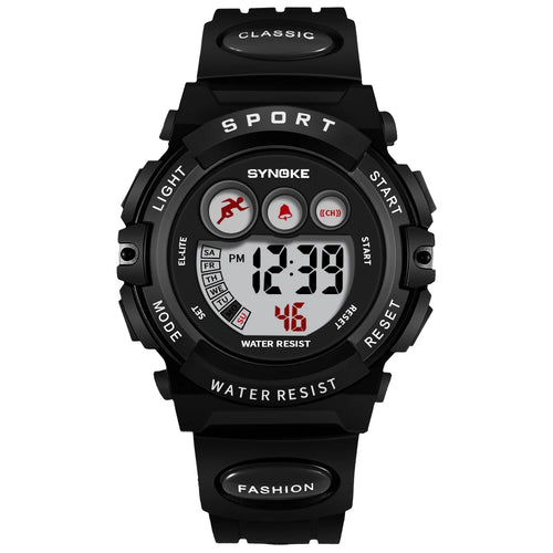Waterproof Sport Children Watch LED Digital Kids Watches Luxury Black Watch