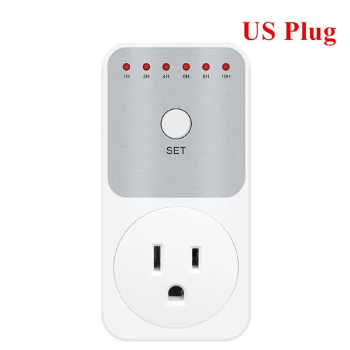 TM04 Electronic Timer LED 16A 1h-10h Countdown Timer Switch Socket US Plug