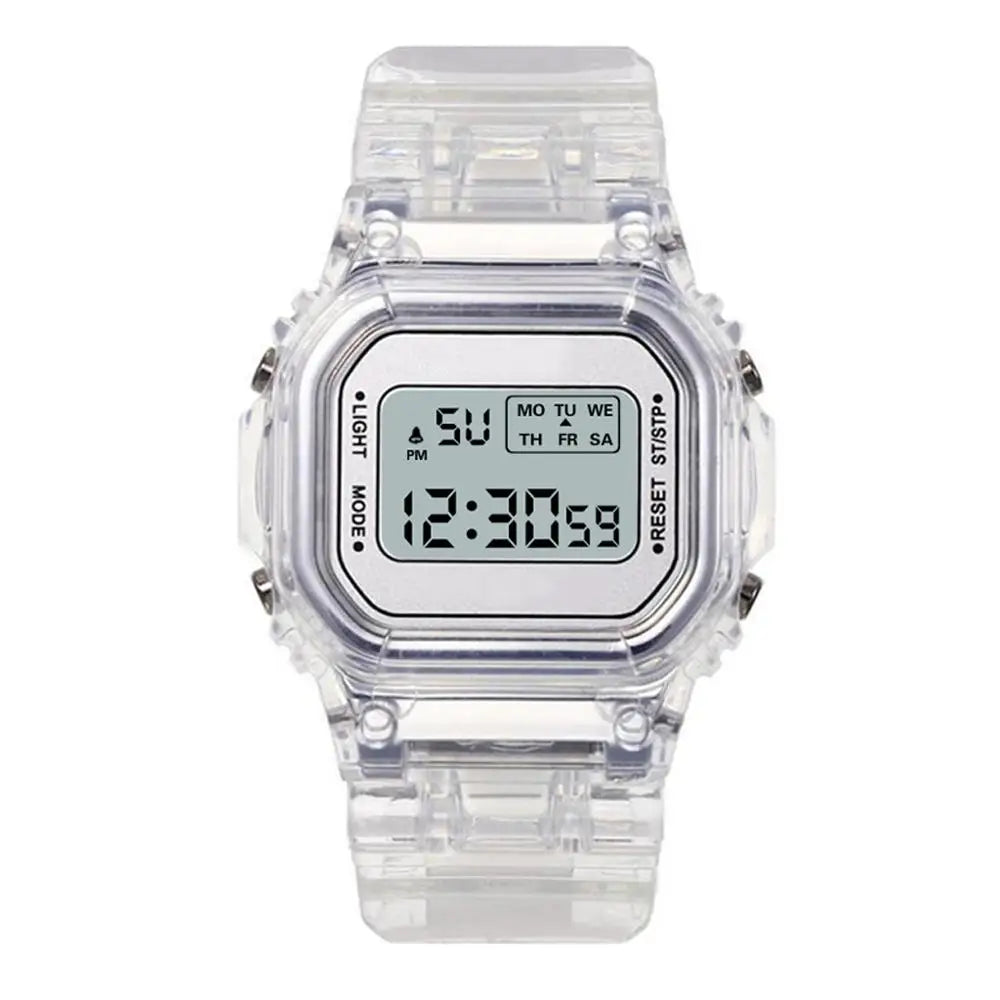 Luxury Women's Rose Gold Silicone Watches Women Fashion LED Digital