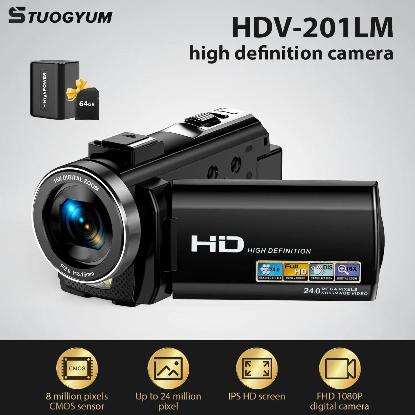 Digital Camera Photographic Cameras With 3.0 Inch Rotating Screen