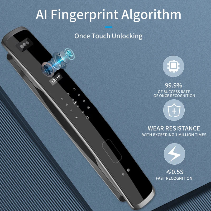 XSDTS 3D Biometric Security Face Camera Smart Door Lock Digital