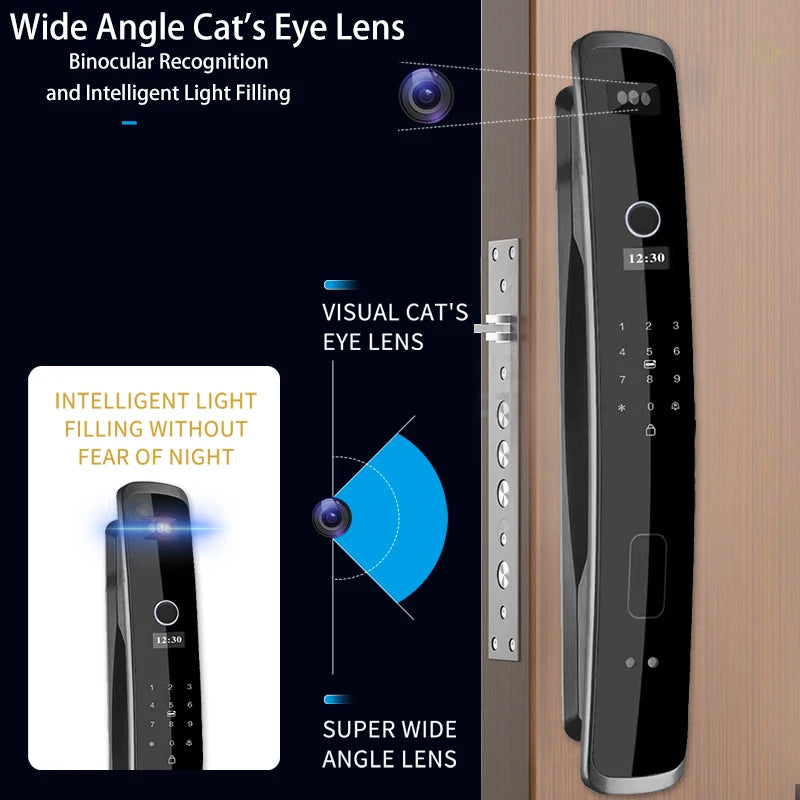 XSDTS 3D Biometric Security Face Camera Smart Door Lock Digital