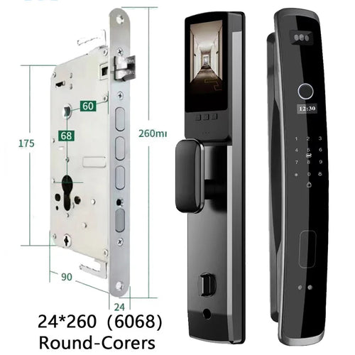 XSDTS 3D Biometric Security Face Camera Smart Door Lock Digital D6S-6068U-24-260-R