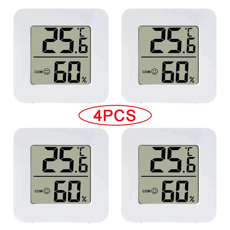 4pcs Digital Thermometer Hygrometer Indoor Mini Temperature LCD
