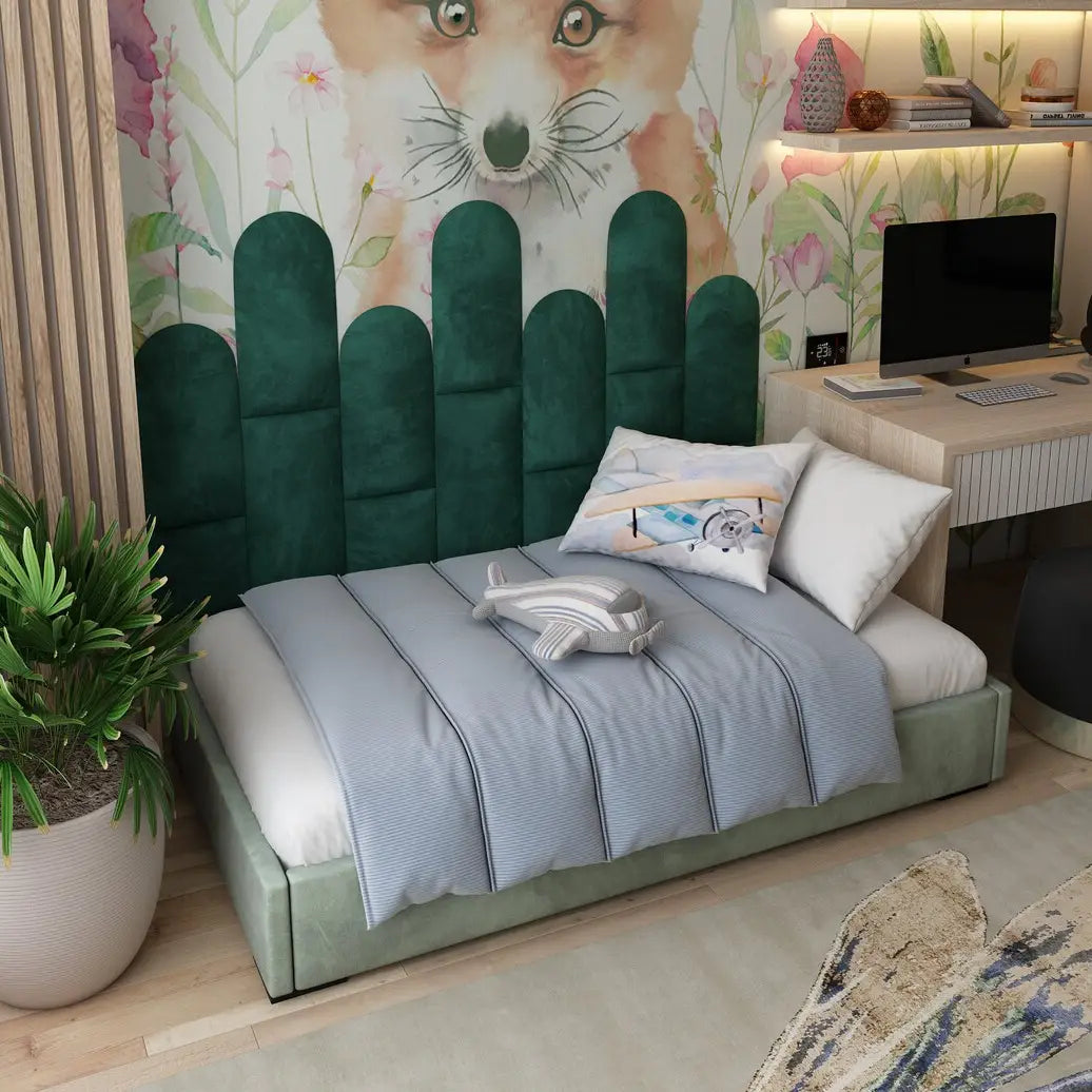 Soft Velour Acoustic Headboard Panels | Kids' Room Decor