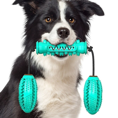Dog Chew Toys Pet Toothbrush Rubber Bones Teeth Cleaning Blue