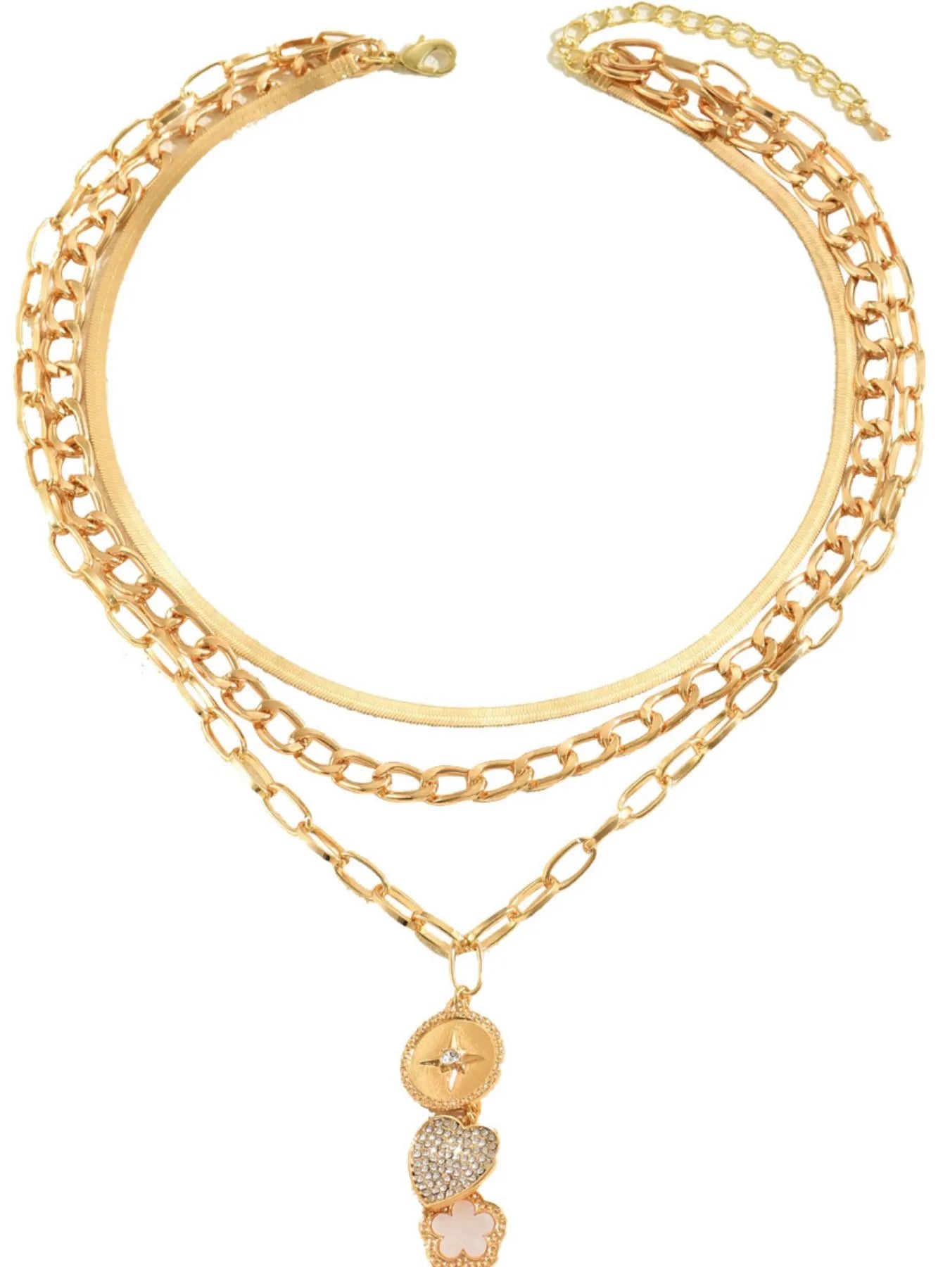 Stainless Steel Layered Necklace