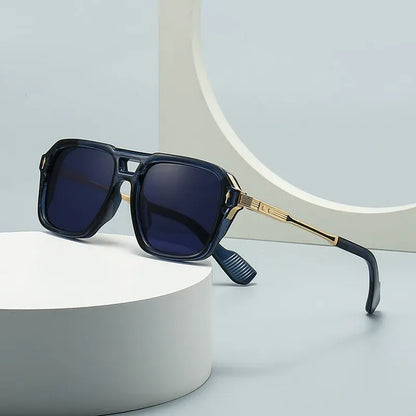 Men's UV Protection Square Sunglasses Dark Blue One Size