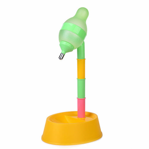 Automatic Pet Water Dispenser Stand Feeder Bowl Adjusting Height Yellow