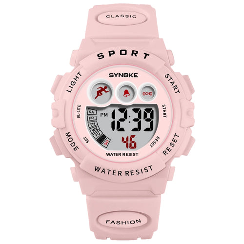 Waterproof Sport Children Watch LED Digital Kids Watches Luxury Pink Watch