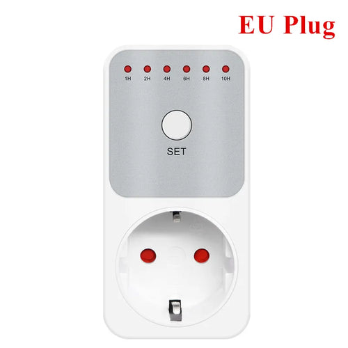 TM04 Electronic Timer LED 16A 1h-10h Countdown Timer Switch Socket EU Plug