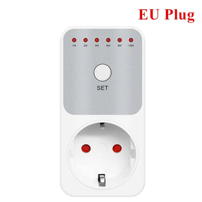 TM04 Electronic Timer LED 16A 1h-10h Countdown Timer Switch Socket EU Plug