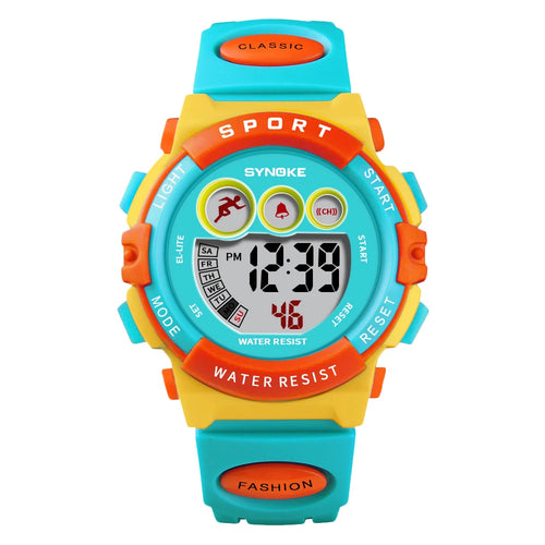 Waterproof Sport Children Watch LED Digital Kids Watches Luxury Orange Watch