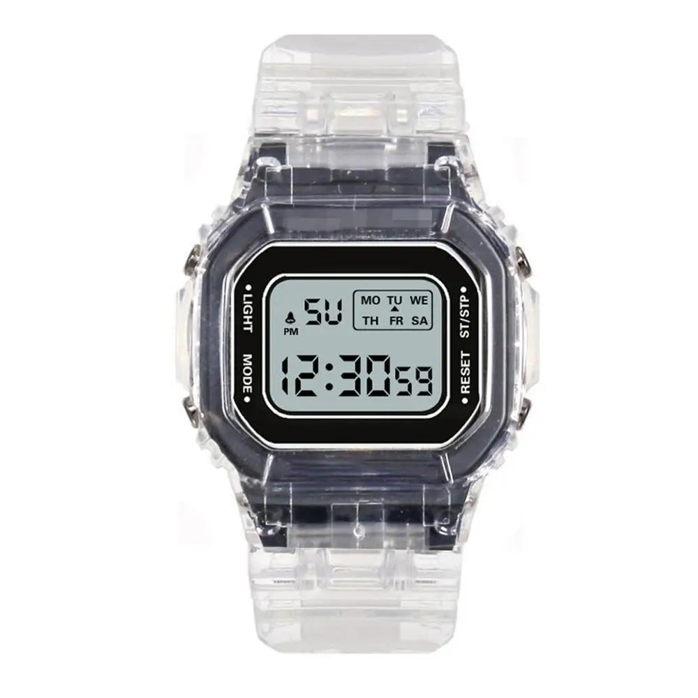Luxury Women's Rose Gold Silicone Watches Women Fashion LED Digital