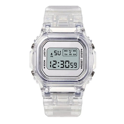 Luxury Women's Rose Gold Silicone Watches Women Fashion LED Digital