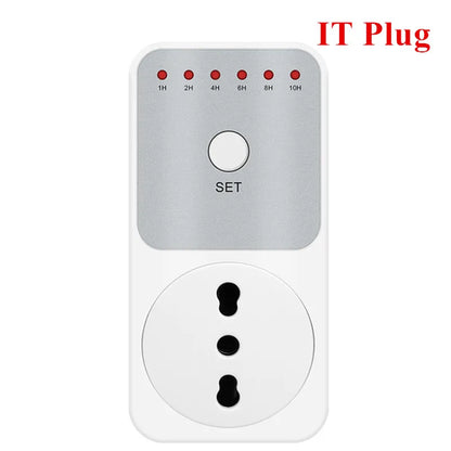 TM04 Electronic Timer LED 16A 1h-10h Countdown Timer Switch Socket IT Plug