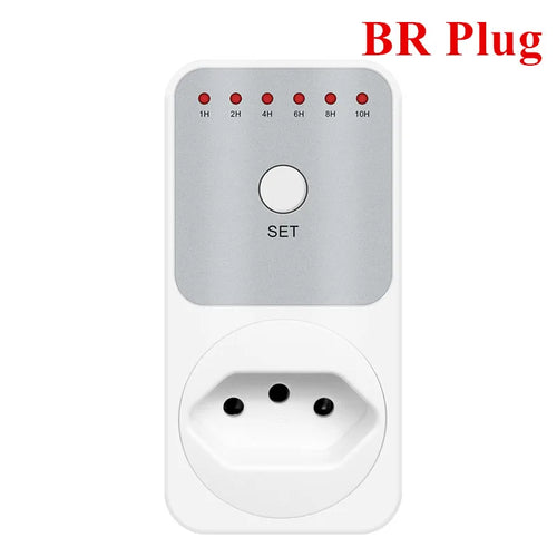 TM04 Electronic Timer LED 16A 1h-10h Countdown Timer Switch Socket BR Plug
