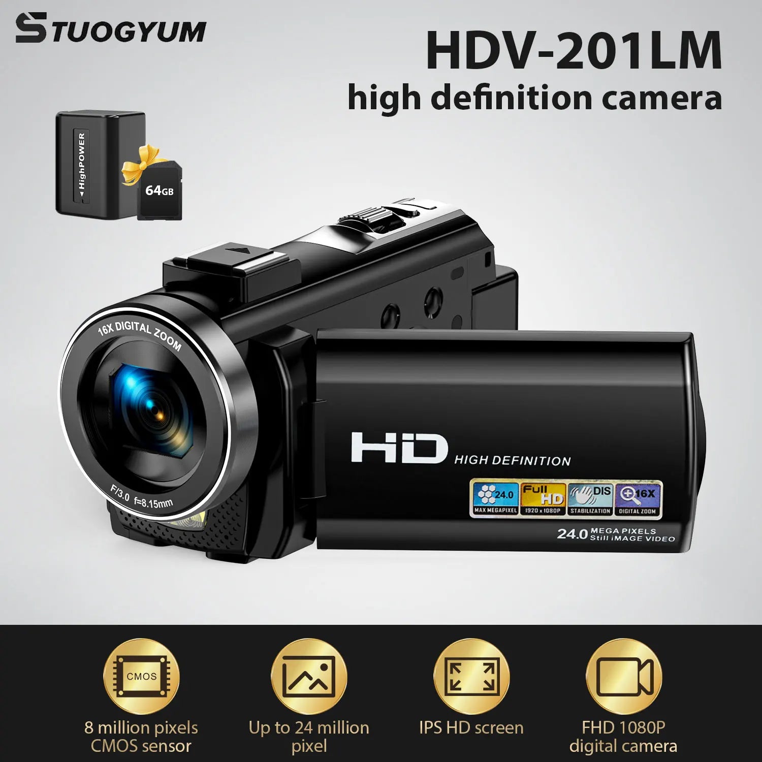 Digital Camera Photographic Cameras With 3.0 Inch Rotating Screen