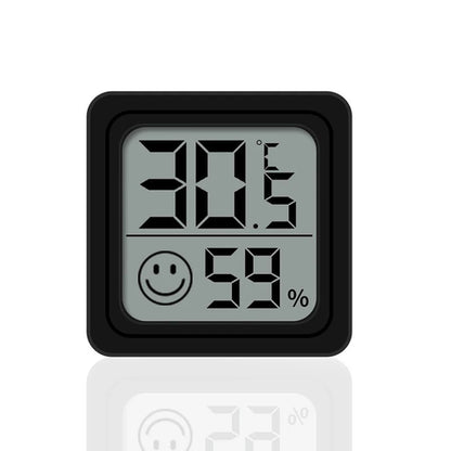 Mini Digital LCD Thermometer and Hygrometer - Indoor High Accuracy black