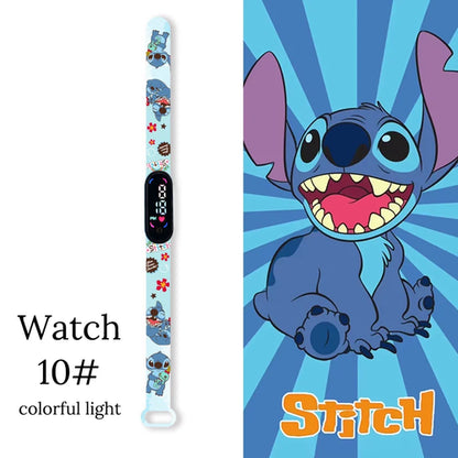 Disney Cartoon Stitch Children Watches Girls Fashion Bracelet LED New Light SDZ 10