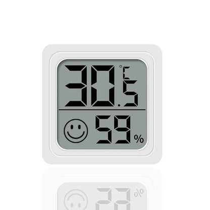 Mini Digital LCD Thermometer and Hygrometer - Indoor High Accuracy White
