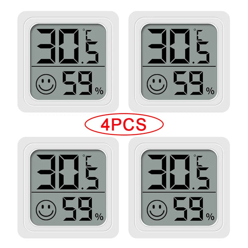 4pcs Digital Thermometer Hygrometer Indoor Mini Temperature LCD 4PCS Type 1 CHINA