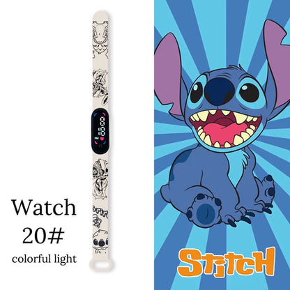 Disney Cartoon Stitch Children Watches Girls Fashion Bracelet LED New Light SDZ 20