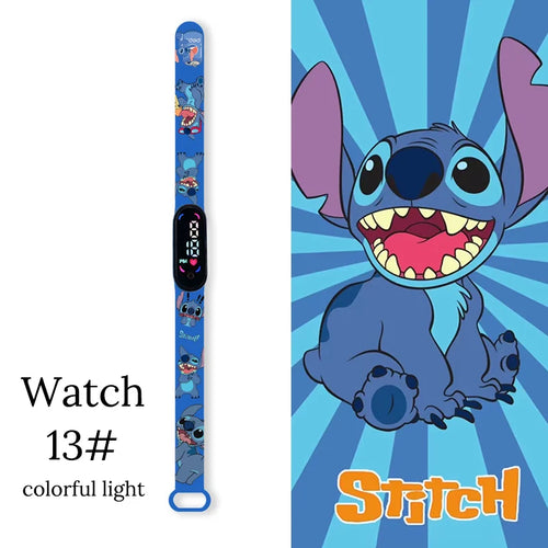 Disney Cartoon Stitch Children Watches Girls Fashion Bracelet LED New Light SDZ 13