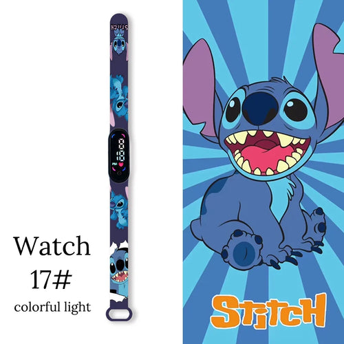 Disney Cartoon Stitch Children Watches Girls Fashion Bracelet LED New Light SDZ 17