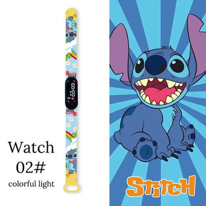 Disney Cartoon Stitch Children Watches Girls Fashion Bracelet LED New Light SDZ 02