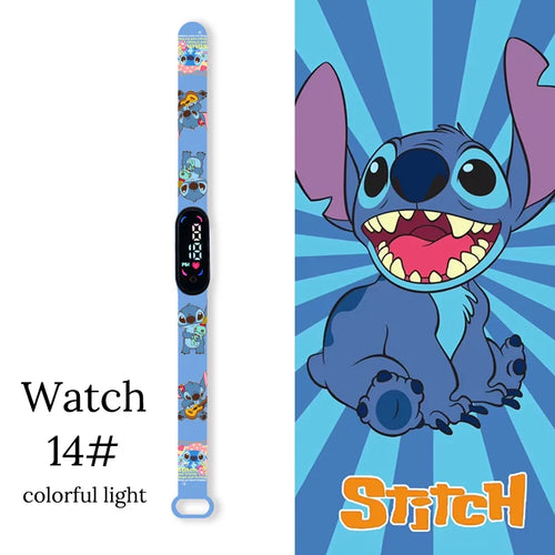 Disney Cartoon Stitch Children Watches Girls Fashion Bracelet LED New Light SDZ 14