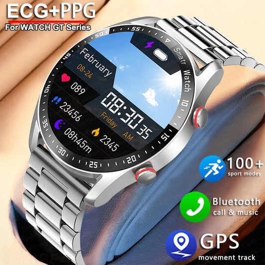 2025 New Outdoor Sports Smart Watch Men GT Series 1.53 inch AMOLED