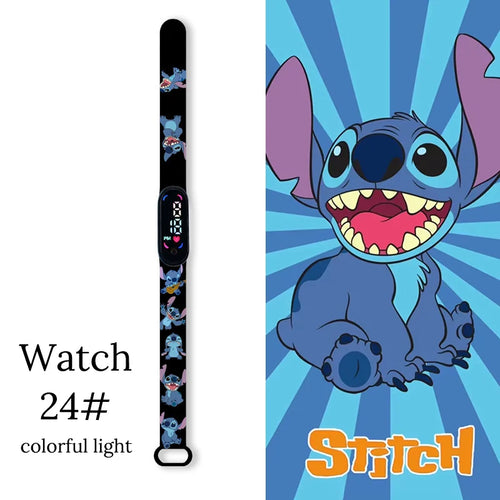 Disney Cartoon Stitch Children Watches Girls Fashion Bracelet LED New Light SDZ 24