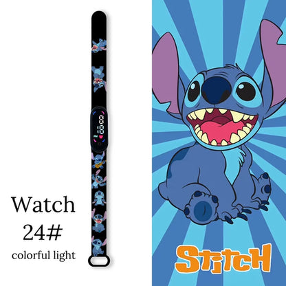 Disney Cartoon Stitch Children Watches Girls Fashion Bracelet LED New Light SDZ 24