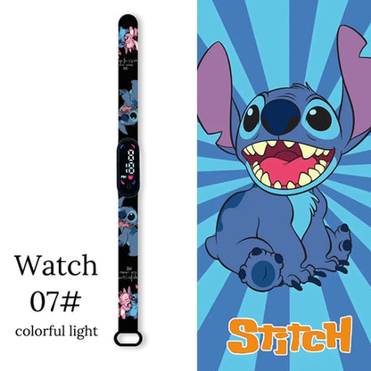 Disney Cartoon Stitch Children Watches Girls Fashion Bracelet LED New Light SDZ 07