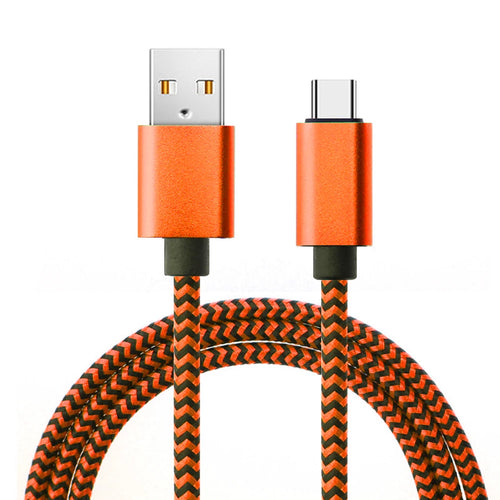 USB Type C Cable Date Sync 2.4A Fast 1M 2M 3M Charging Nylon Braided Yellow
