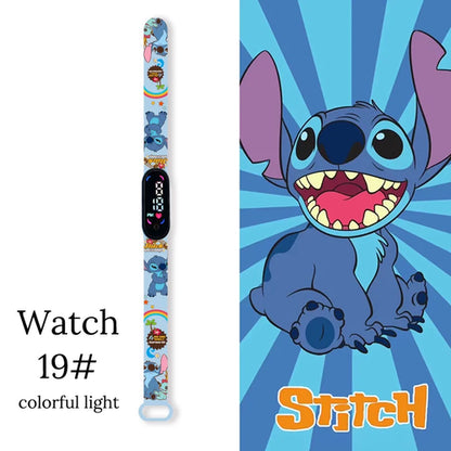 Disney Cartoon Stitch Children Watches Girls Fashion Bracelet LED New Light SDZ 19