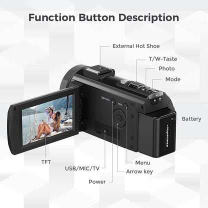Digital Camera Photographic Cameras With 3.0 Inch Rotating Screen