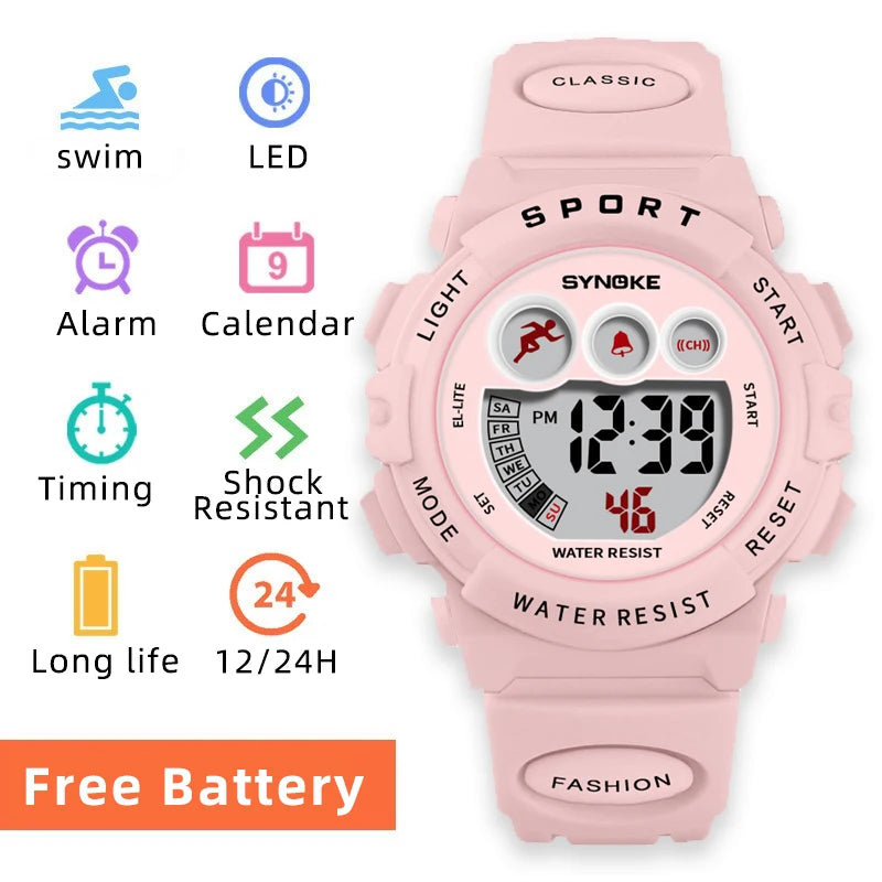Waterproof Sport Children Watch LED Digital Kids Watches Luxury