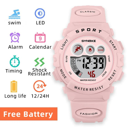 Waterproof Sport Children Watch LED Digital Kids Watches Luxury