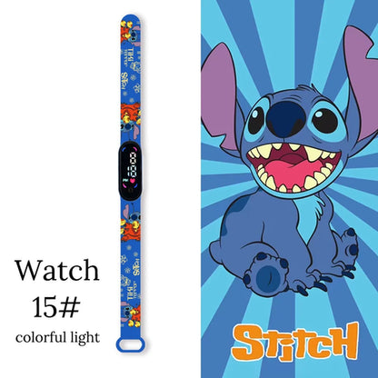 Disney Cartoon Stitch Children Watches Girls Fashion Bracelet LED New Light SDZ 15