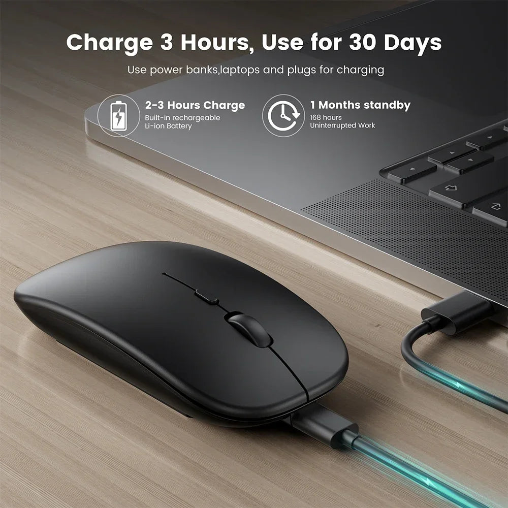 Wireless Mouse Bluetooth-Compatible Gaming Mouse (Dual Mode:BT+2.4Ghz)