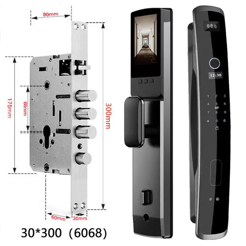 XSDTS 3D Biometric Security Face Camera Smart Door Lock Digital D6S-6068R-30-300