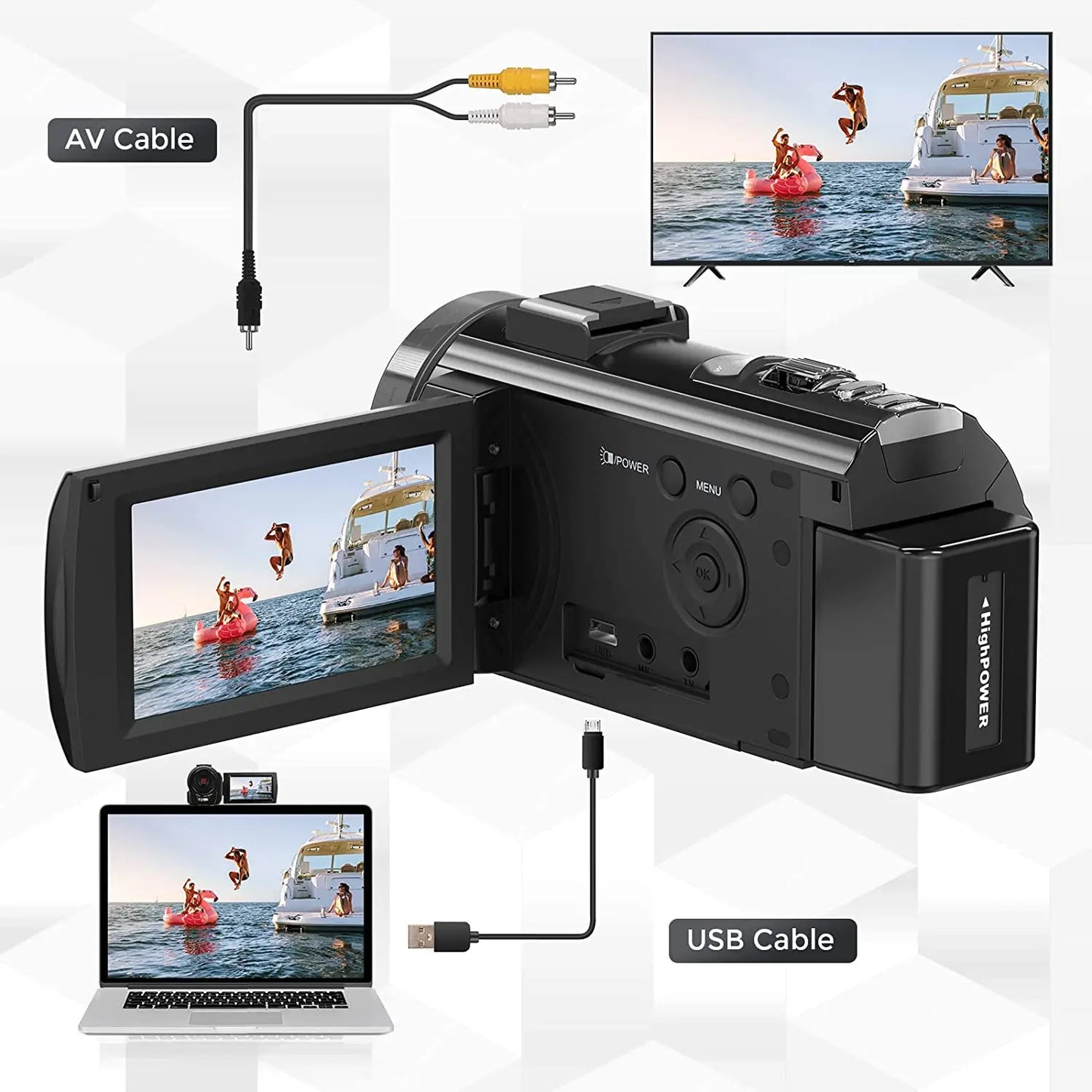 Digital Camera Photographic Cameras With 3.0 Inch Rotating Screen