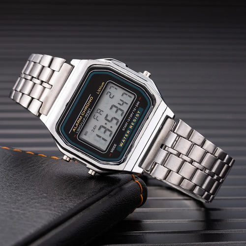 Luxury Women's Rose Gold Silicone Watches Women Fashion LED Digital Silver