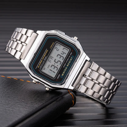 Luxury Women's Rose Gold Silicone Watches Women Fashion LED Digital Silver