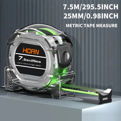 Clearance_3/5/7.5/10M Self-Locking Tape Measure Fluorescent Tape 7.5M 25mm 1PC