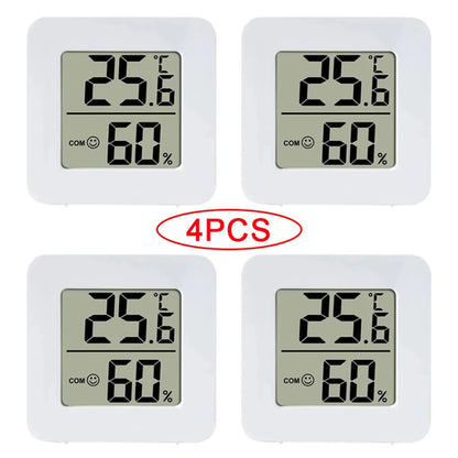 4pcs Digital Thermometer Hygrometer Indoor Mini Temperature LCD 4PCS Type 2 CHINA