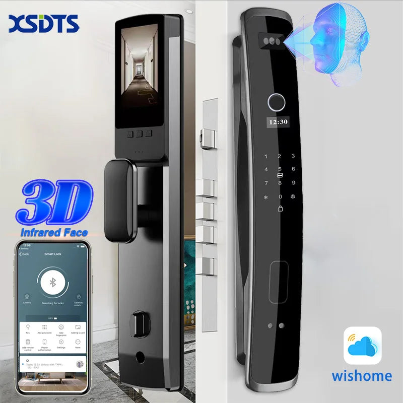 XSDTS 3D Biometric Security Face Camera Smart Door Lock Digital